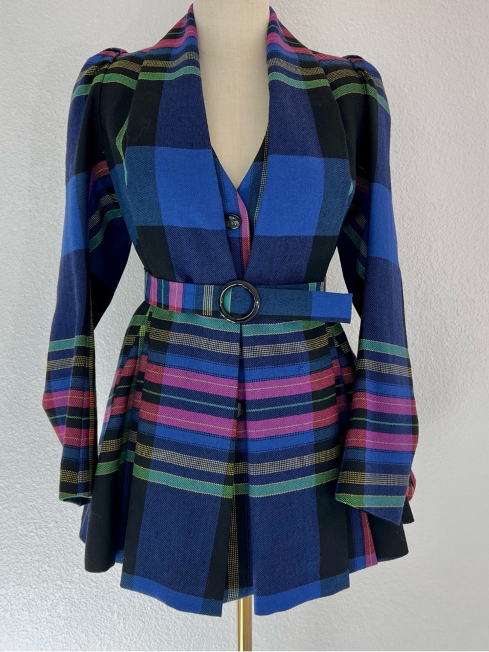 Vivienne Westwood Vintage 1995 Metropolitan Tartan Riding Jacket UK 12